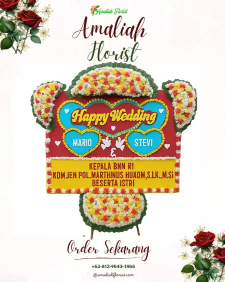 Papan Bunga Pernikahan Langkap